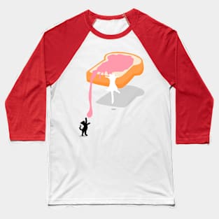 Two cats and strawberry jam bread Baseball T-Shirt